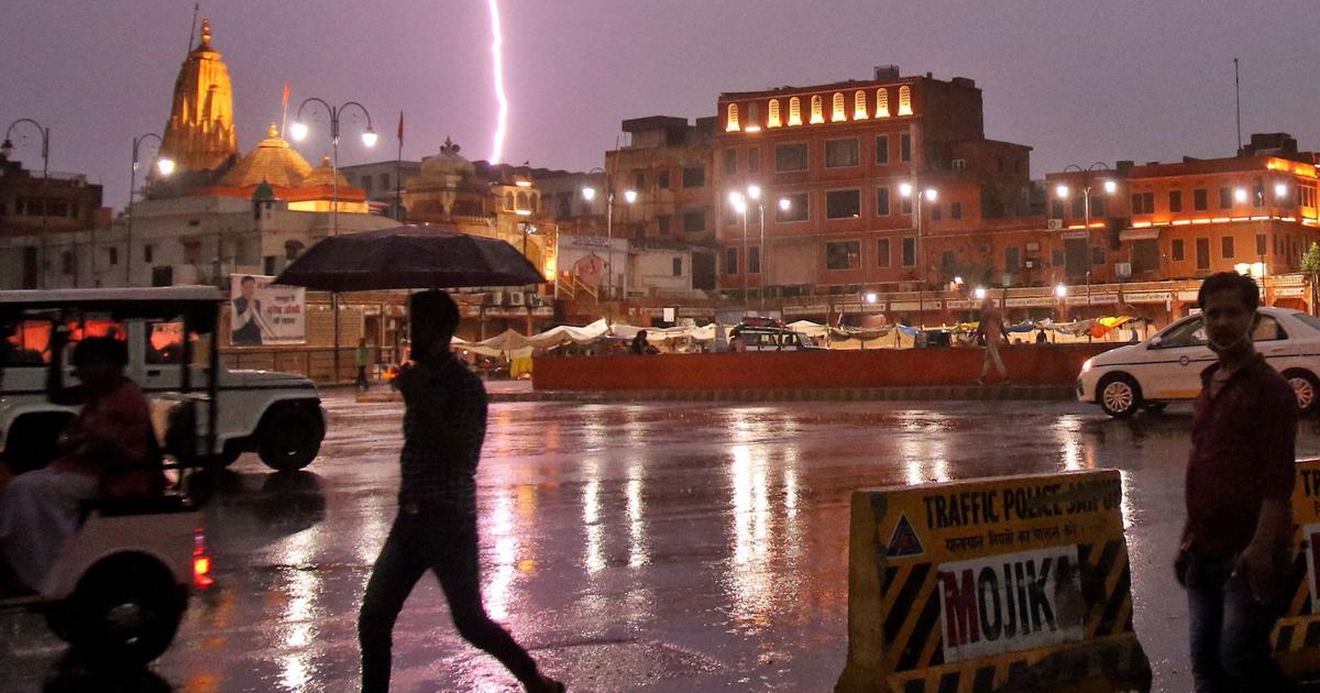 Over lightning killed 60 people in Rajasthan & Uttar Pradesh